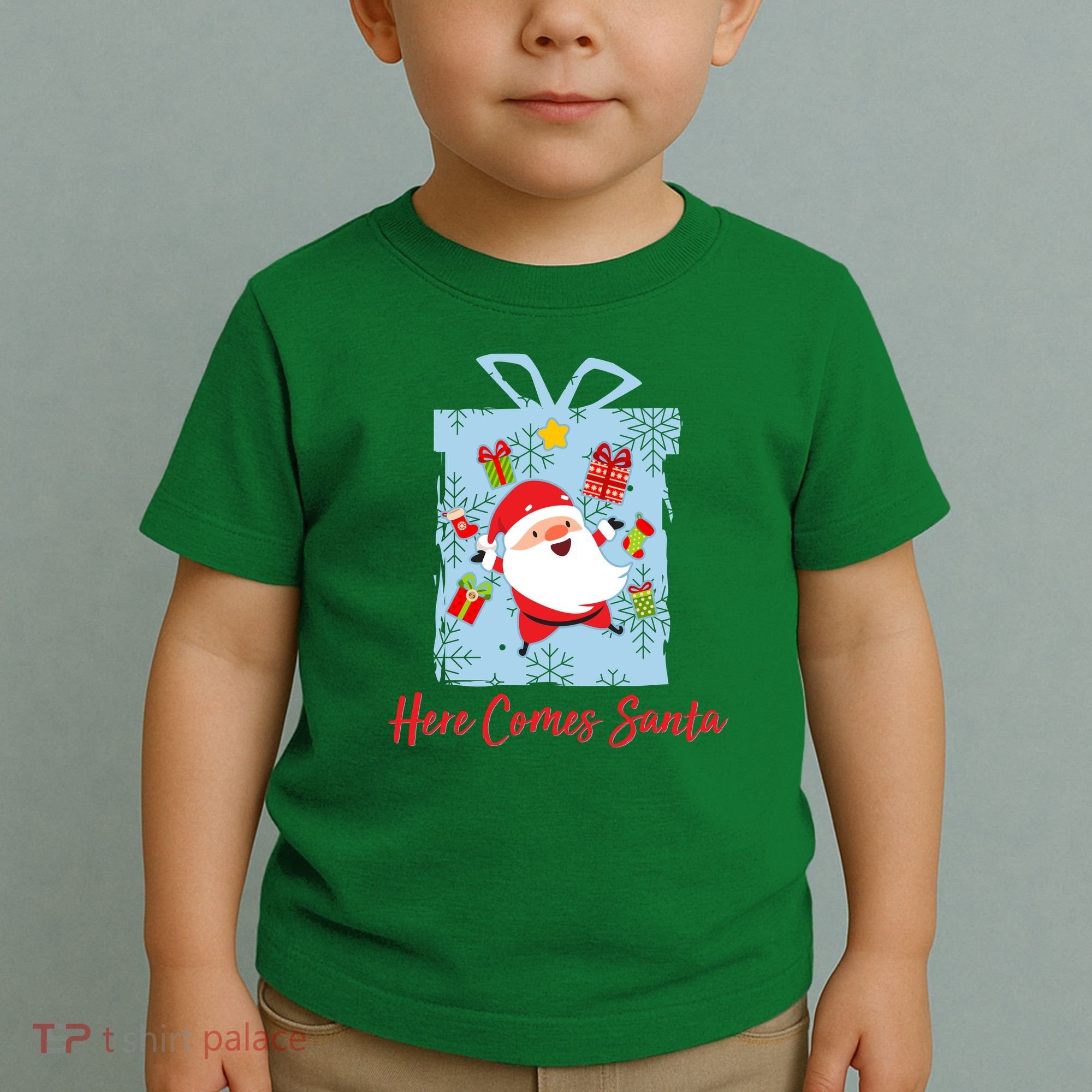 Christmas Here Comes Santa Gift Box Toddler T-Shirt