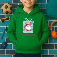 Christmas Here Comes Santa Gift Box Kids Hoodie thumb 2