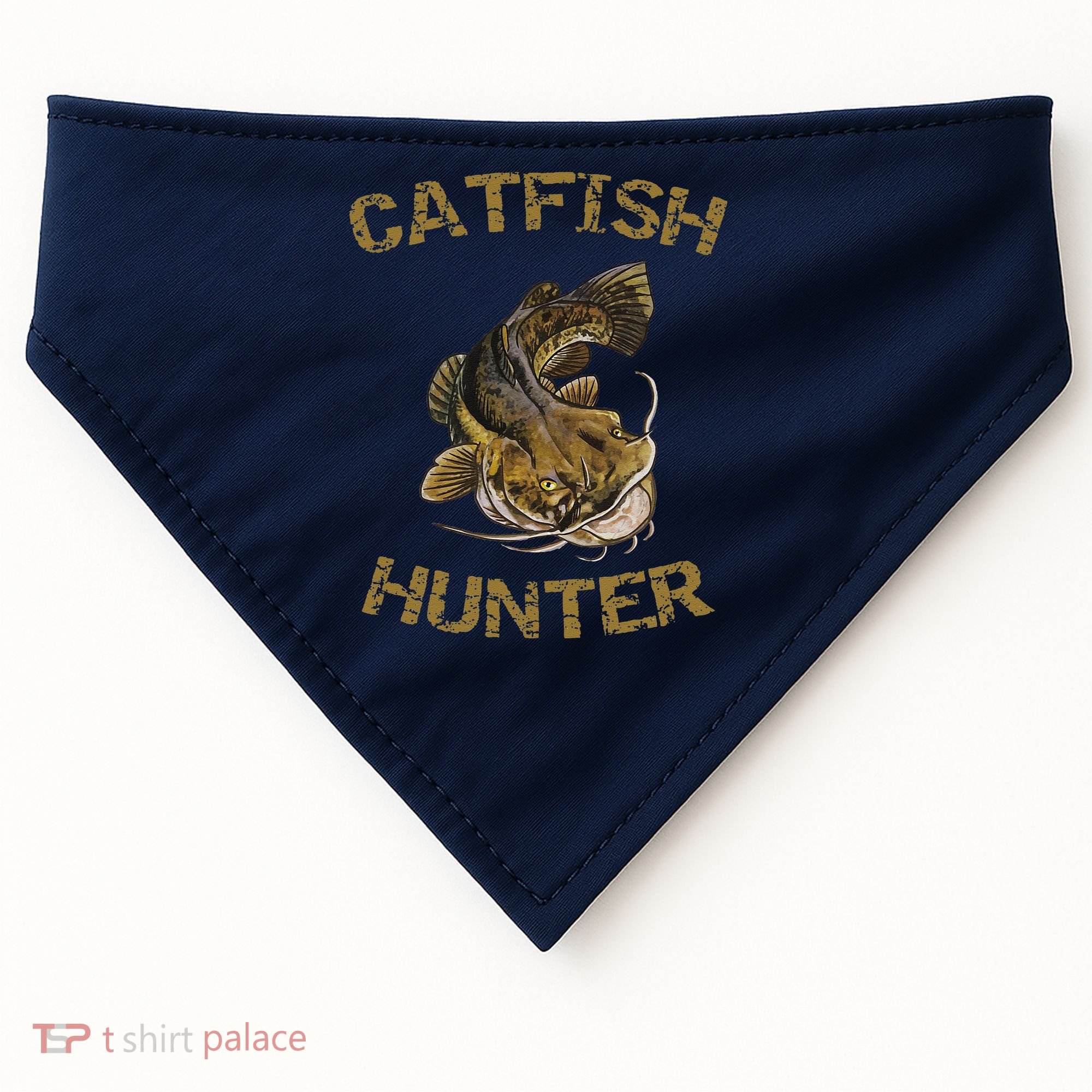 Catfish Hunter Catfish For Catfish Fisherman USA-Made Doggie Bandana