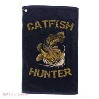 Catfish Hunter Catfish For Catfish Fisherman Golf Towel thumb 0