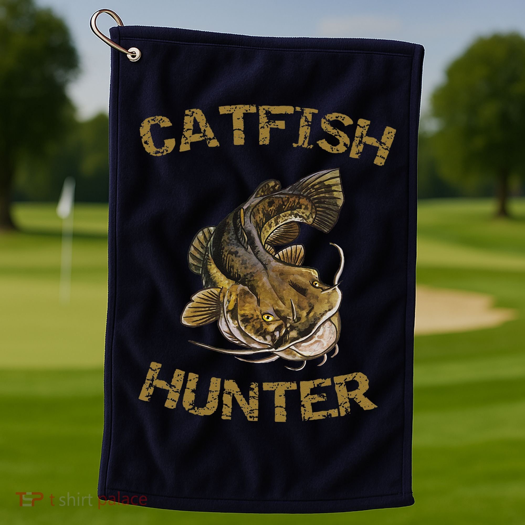 Catfish Hunter Catfish For Catfish Fisherman Golf Towel