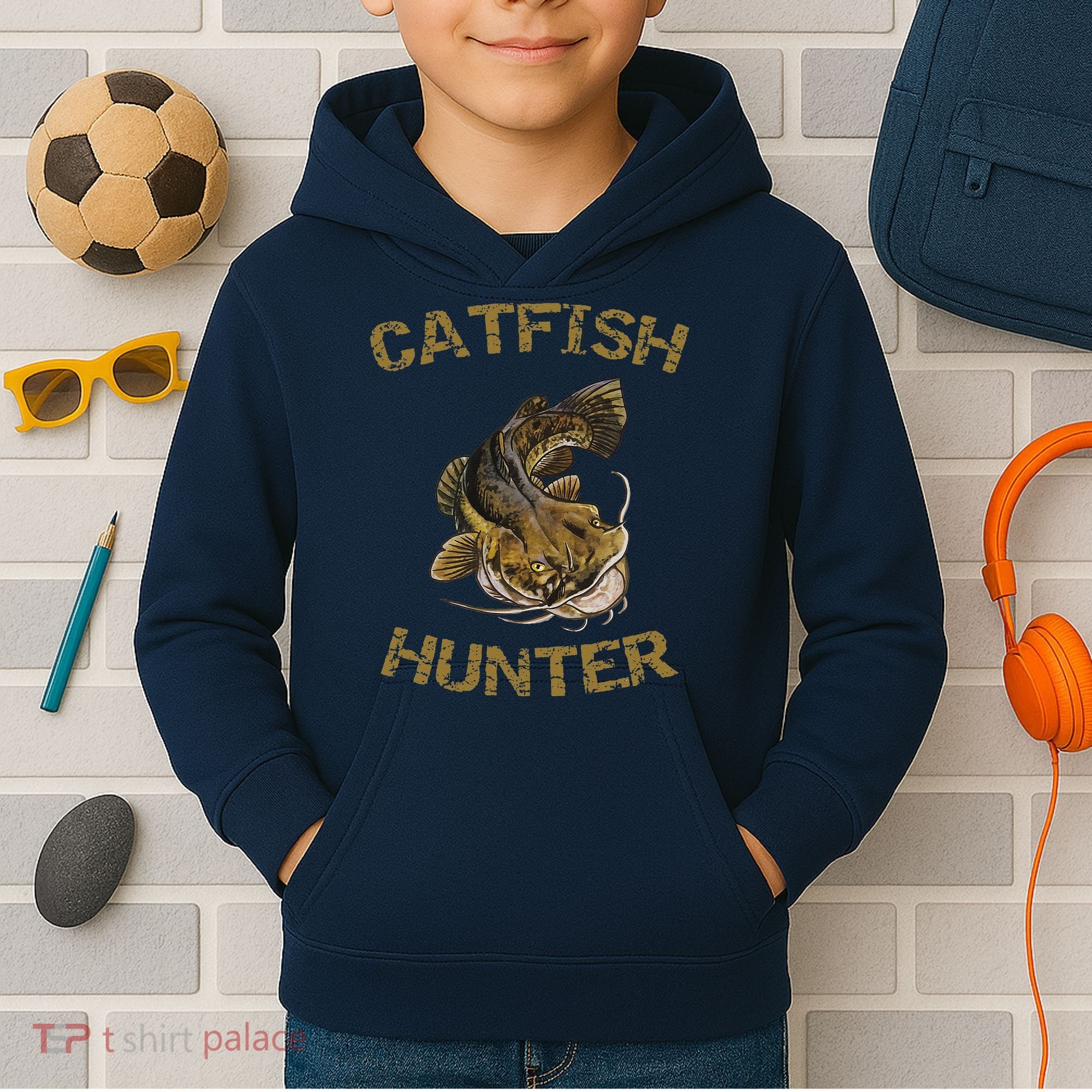 Catfish Hunter Catfish For Catfish Fisherman Kids Hoodie