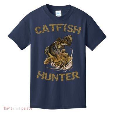 Catfish Hunter Catfish For Catfish Fisherman Kids T-Shirt