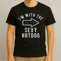 Couples Halloween Costume S I'm With The Sexy Hot Dog T-Shirt thumb 3
