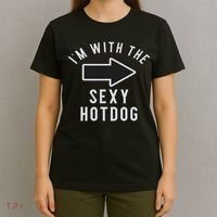 Couples Halloween Costume S I'm With The Sexy Hot Dog T-Shirt thumb 4