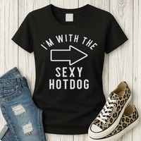Couples Halloween Costume S I'm With The Sexy Hot Dog Women's T-Shirt thumb 3