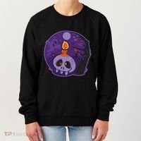 Cute Halloween Candle Skull Women's Sweatshirt thumb 0