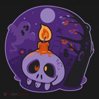 Cute Halloween Candle Skull USA-Made Doggie Bandana thumb 2