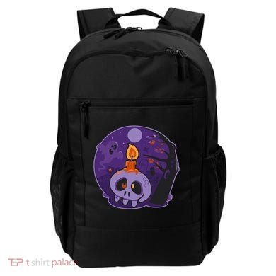 Cute Halloween Candle Skull Backpack