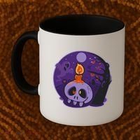Cute Halloween Candle Skull Coffee Mug thumb 2
