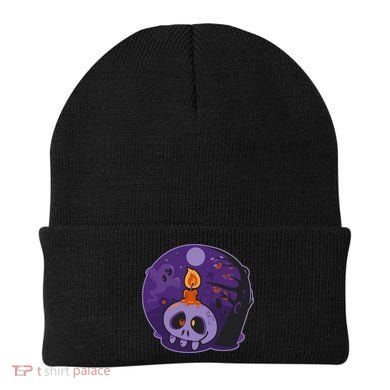 Cute Halloween Candle Skull Beanie