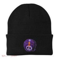 Cute Halloween Candle Skull Beanie thumb 0