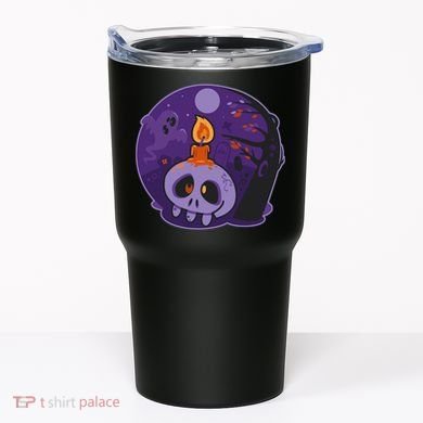 Cute Halloween Candle Skull Tumbler