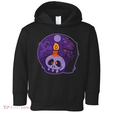 Cute Halloween Candle Skull Toddler Hoodie