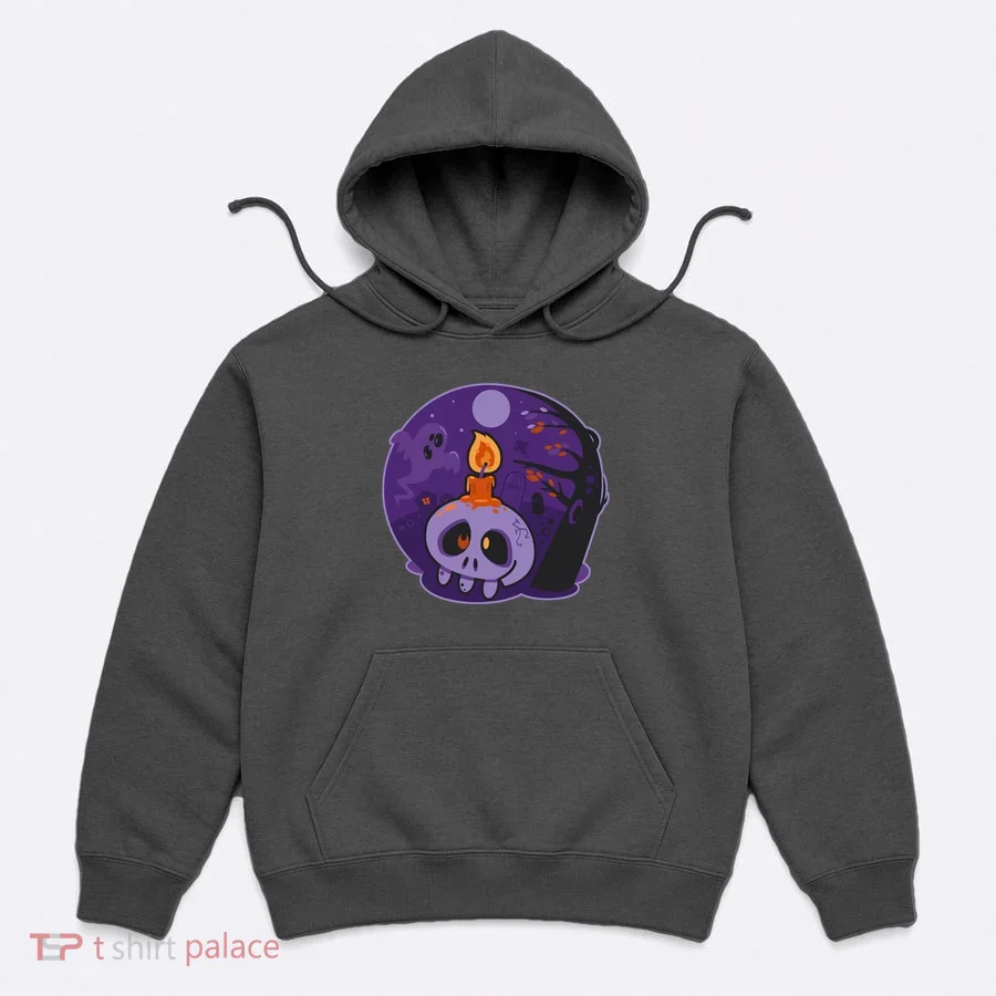 Cute Halloween Candle Skull Hoodie