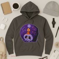 Cute Halloween Candle Skull Hoodie thumb 3
