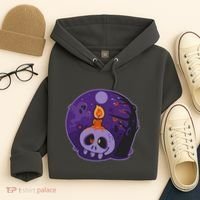 Cute Halloween Candle Skull Hoodie thumb 4