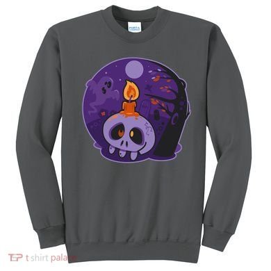 Cute Halloween Candle Skull Sweatshirt