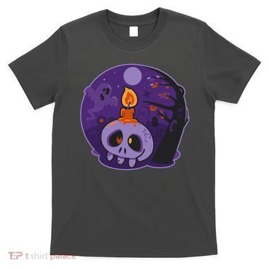 Cute Halloween Candle Skull T-Shirt