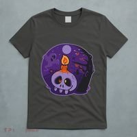 Cute Halloween Candle Skull T-Shirt thumb 5