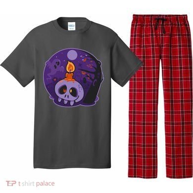 Cute Halloween Candle Skull Pajama Set