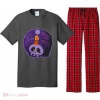 Cute Halloween Candle Skull Pajama Set thumb 0