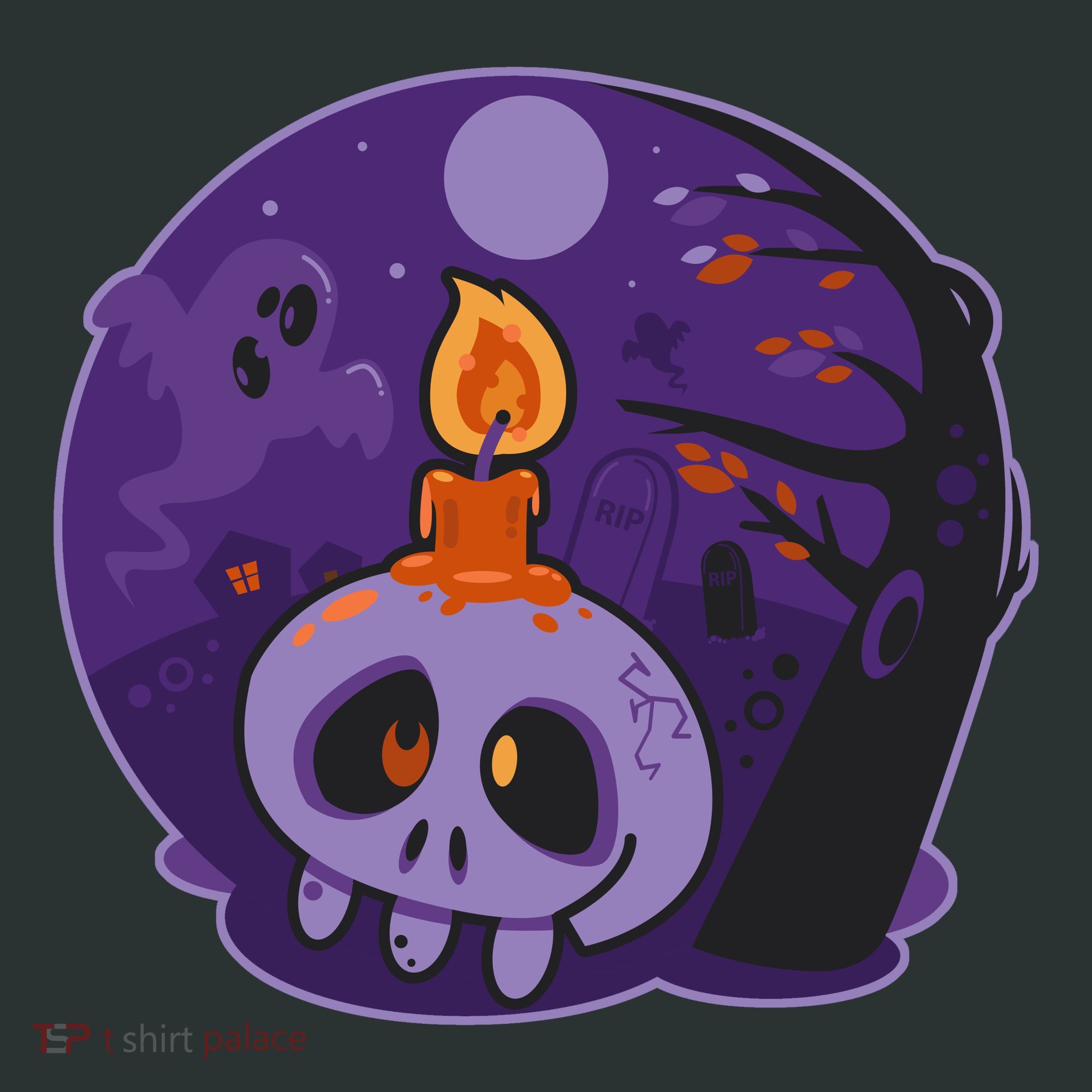 Cute Halloween Candle Skull Pajama Set