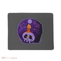 Cute Halloween Candle Skull Mousepad thumb 0