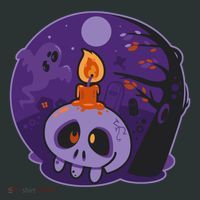 Cute Halloween Candle Skull Mousepad thumb 1