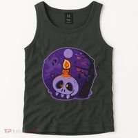 Cute Halloween Candle Skull Tank Top thumb 2