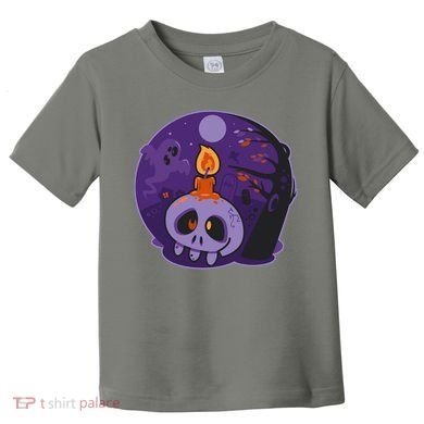 Cute Halloween Candle Skull Toddler T-Shirt