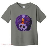 Cute Halloween Candle Skull Toddler T-Shirt thumb 0