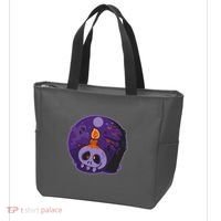 Cute Halloween Candle Skull Tote Bag thumb 3