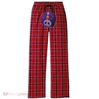Cute Halloween Candle Skull Women's Flannel Plaid Pajama Pants thumb 0