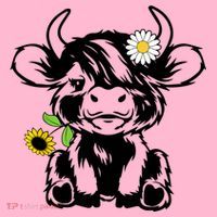 Cute Highland Cow Sunflower Coaster thumb 2