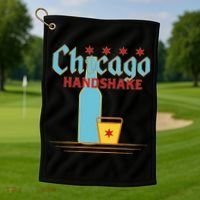 Chicago Handshake Golf Towel thumb 1