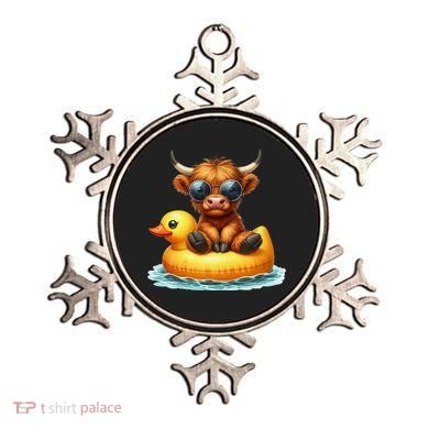 Cute Highland Cow Duck Pool Float Summer Vibes Swimming Ornament