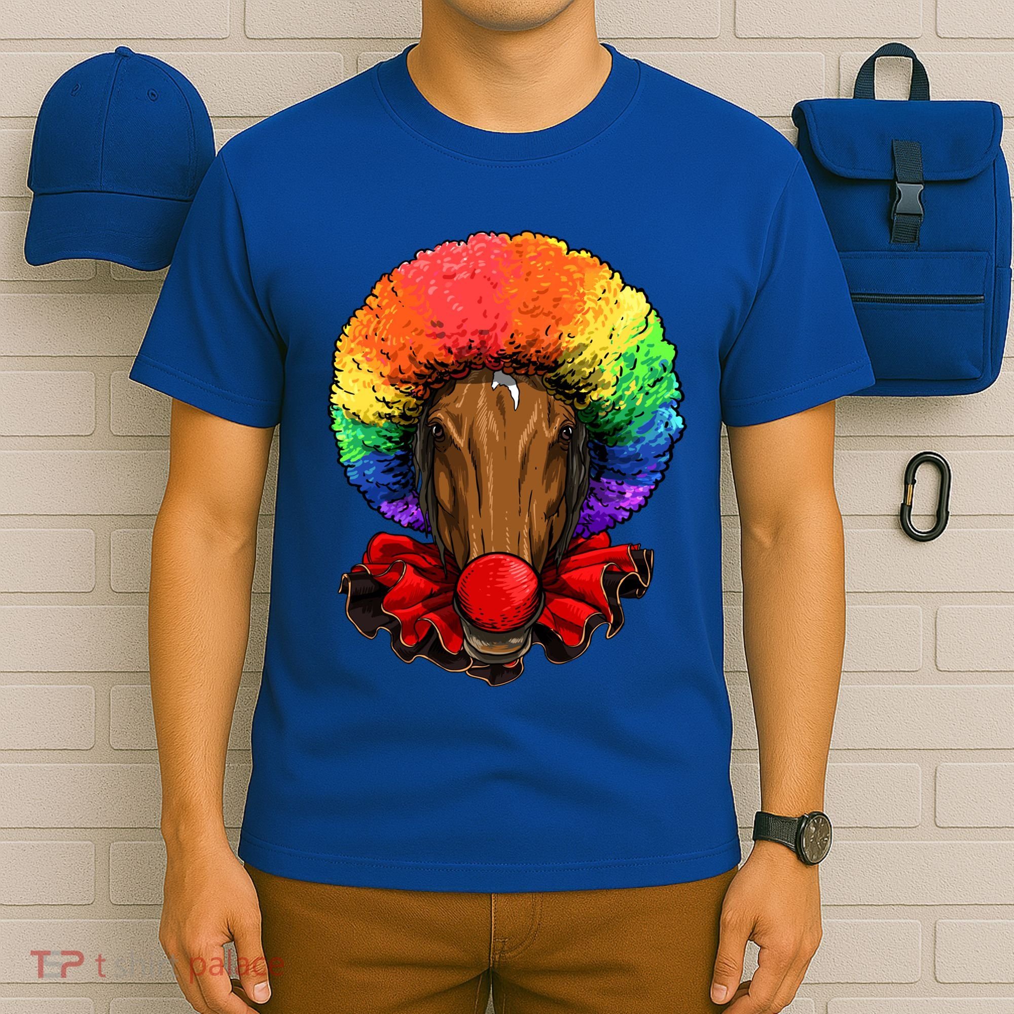 Clown Horse Carnival Circus Staff Farmer Horse Lover Cow Cool Gift T-Shirt