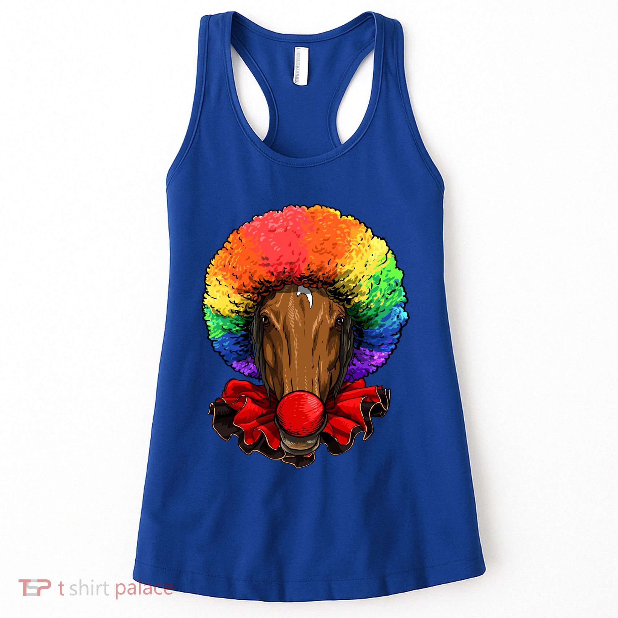 Clown Horse Carnival Circus Staff Farmer Horse Lover Cow Cool Gift Women's Tank Top