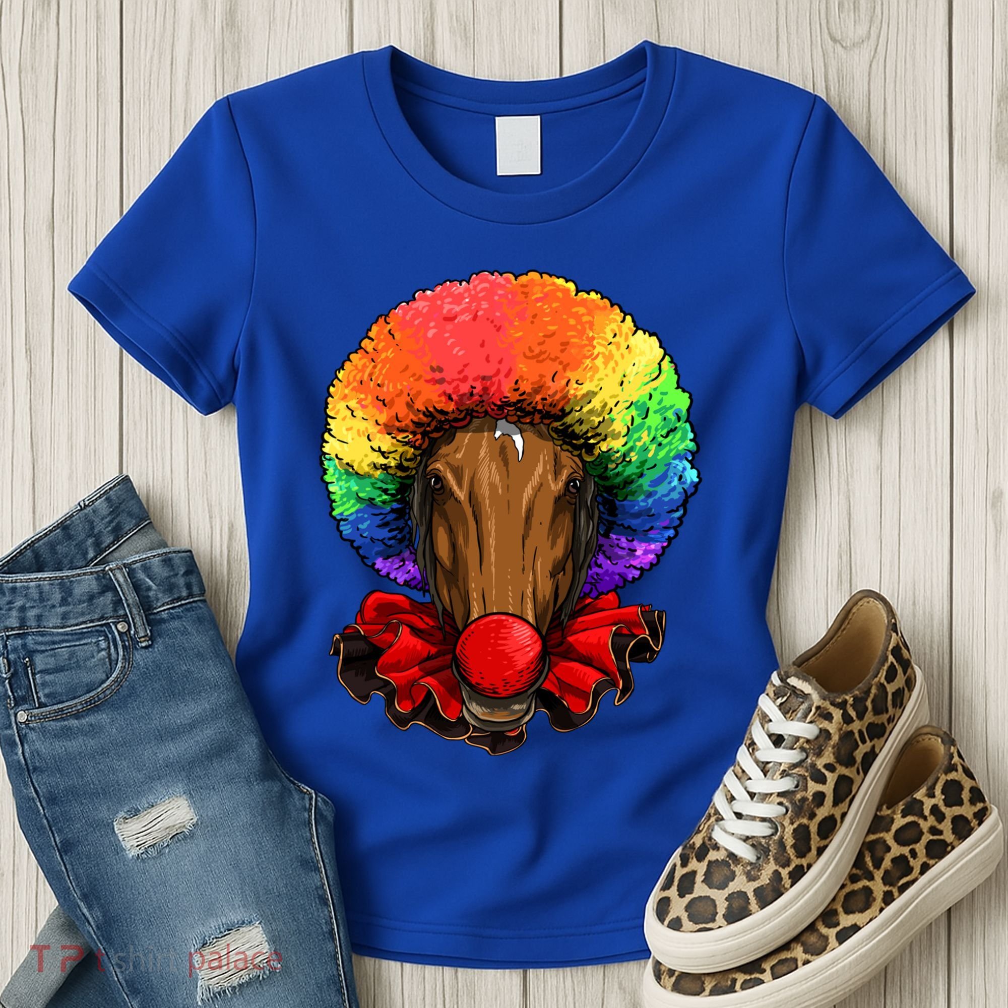 Clown Horse Carnival Circus Staff Farmer Horse Lover Cow Cool Gift Women's T-Shirt