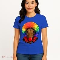 Clown Horse Carnival Circus Staff Farmer Horse Lover Cow Cool Gift Women's T-Shirt thumb 4