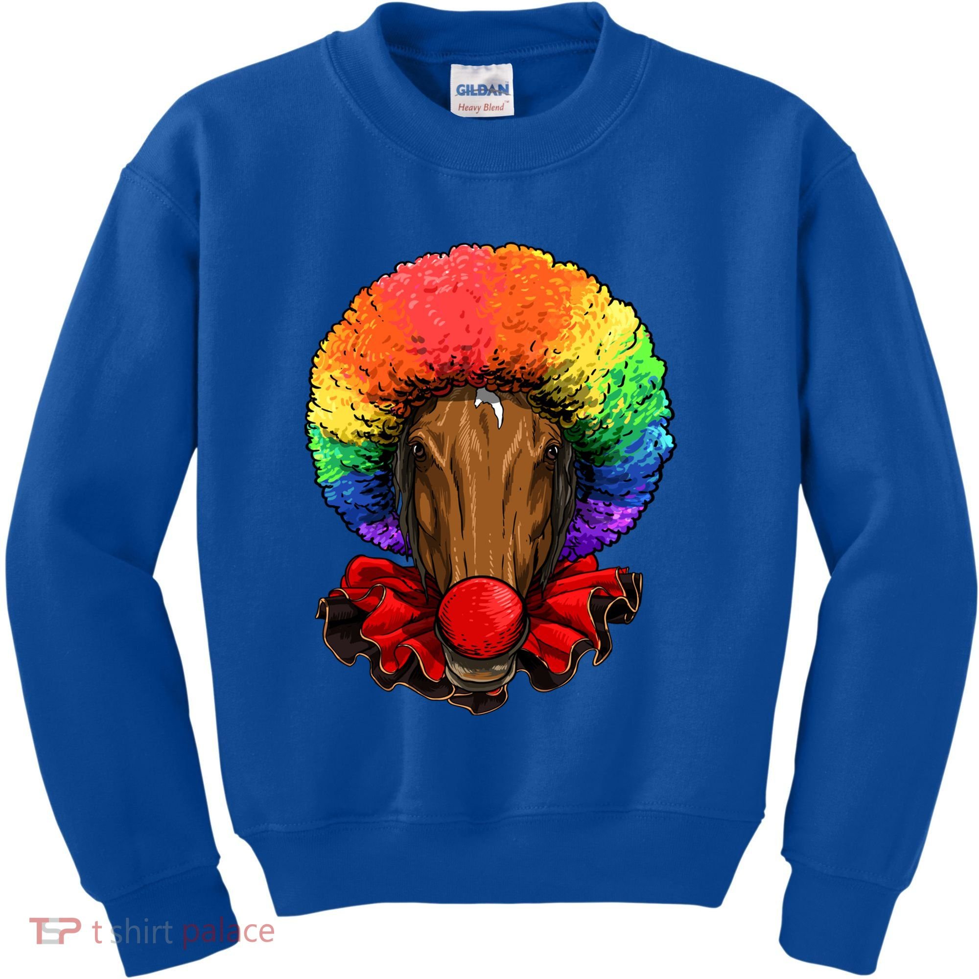 Clown Horse Carnival Circus Staff Farmer Horse Lover Cow Cool Gift Kids Sweatshirt
