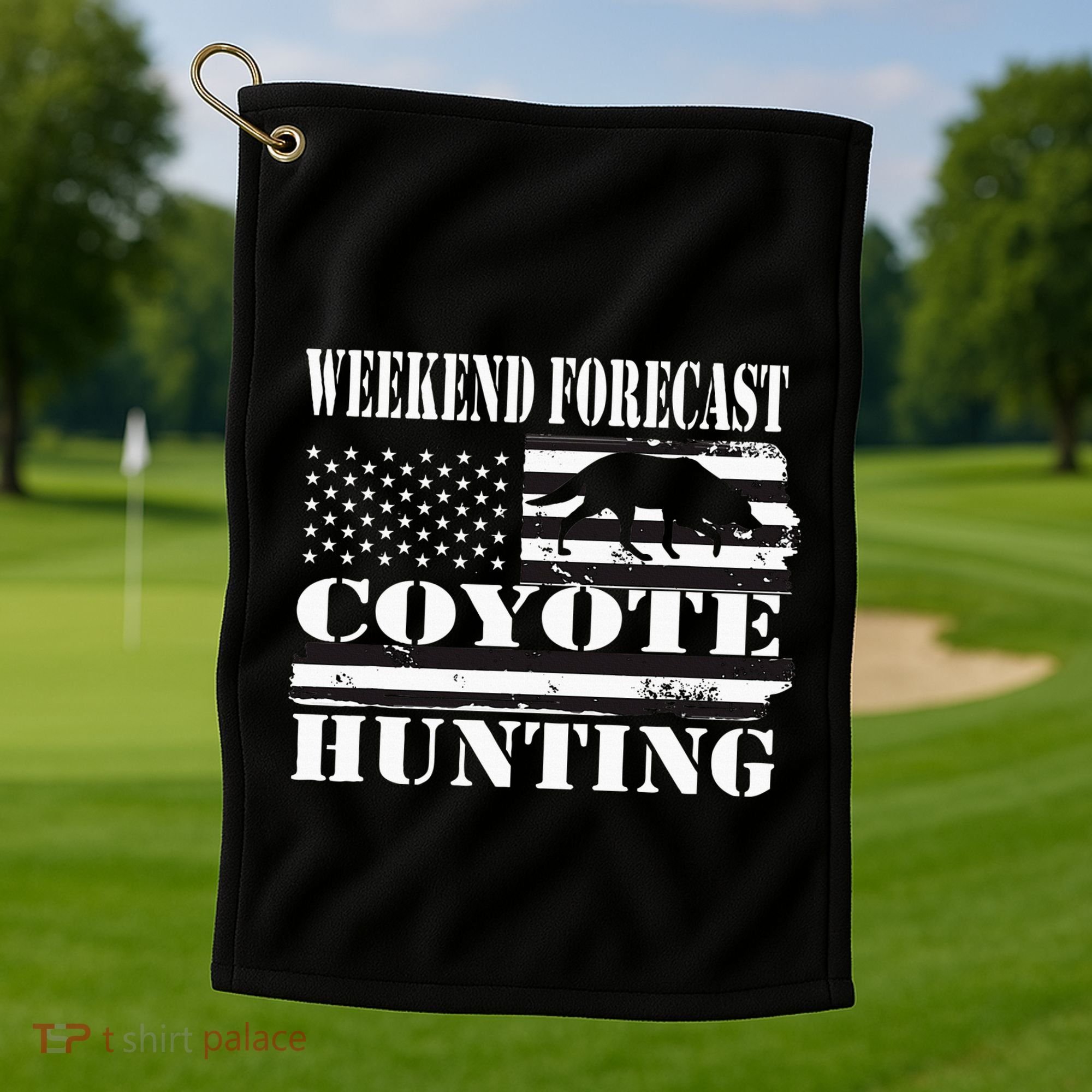Coyote Hunting Golf Towel