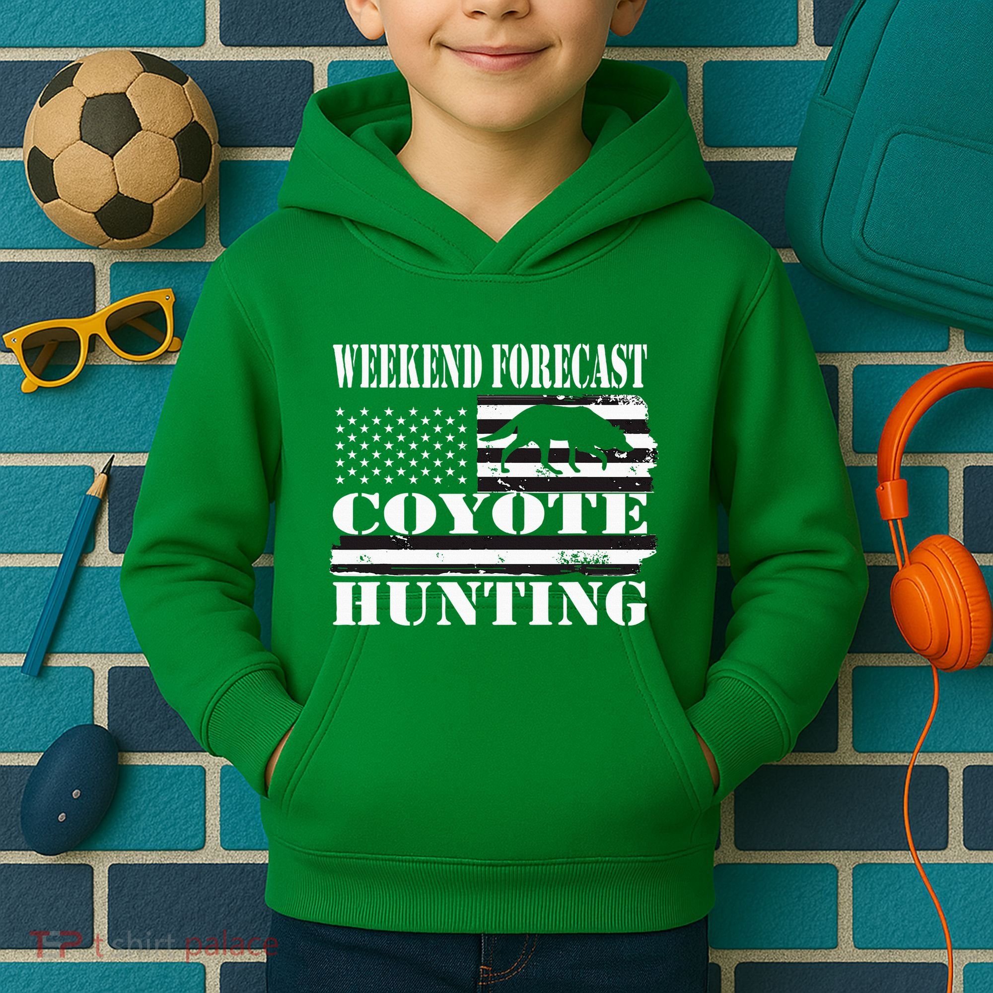 Coyote Hunting Kids Hoodie