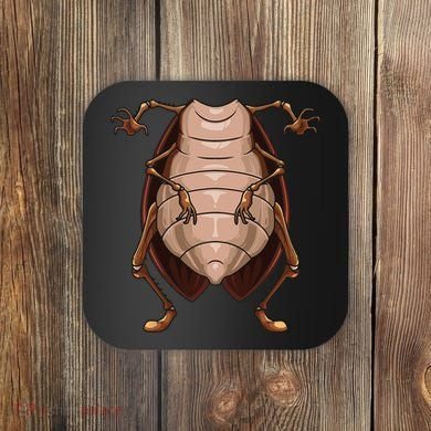 Cool Headless Cockroach Funny Lazy Halloween Costume Gift Coaster
