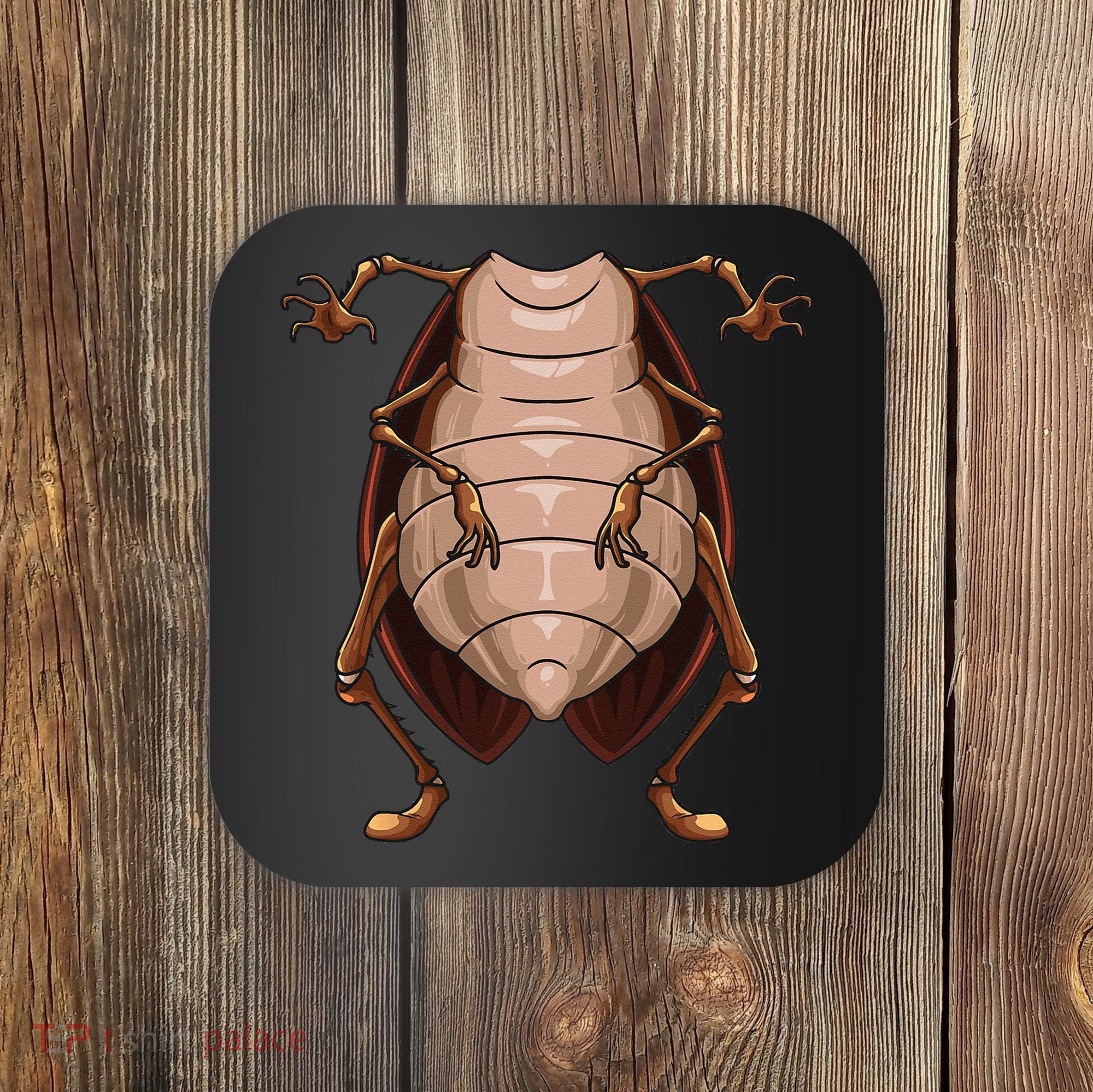 Cool Headless Cockroach Funny Lazy Halloween Costume Gift Coaster
