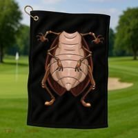 Cool Headless Cockroach Funny Lazy Halloween Costume Gift Golf Towel thumb 1