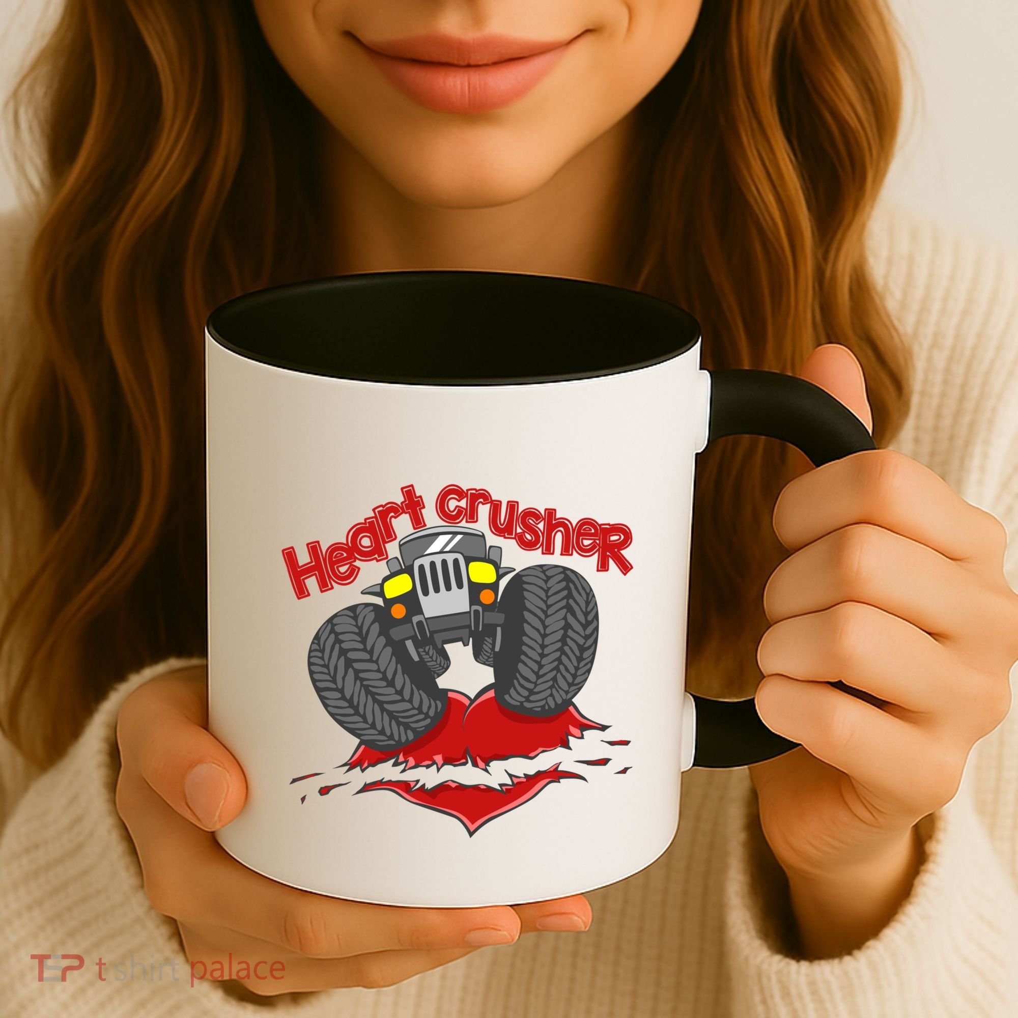 Cute Heart Crusher 4x4 Offgreat Giftroad Truck 4wd Gift Coffee Mug