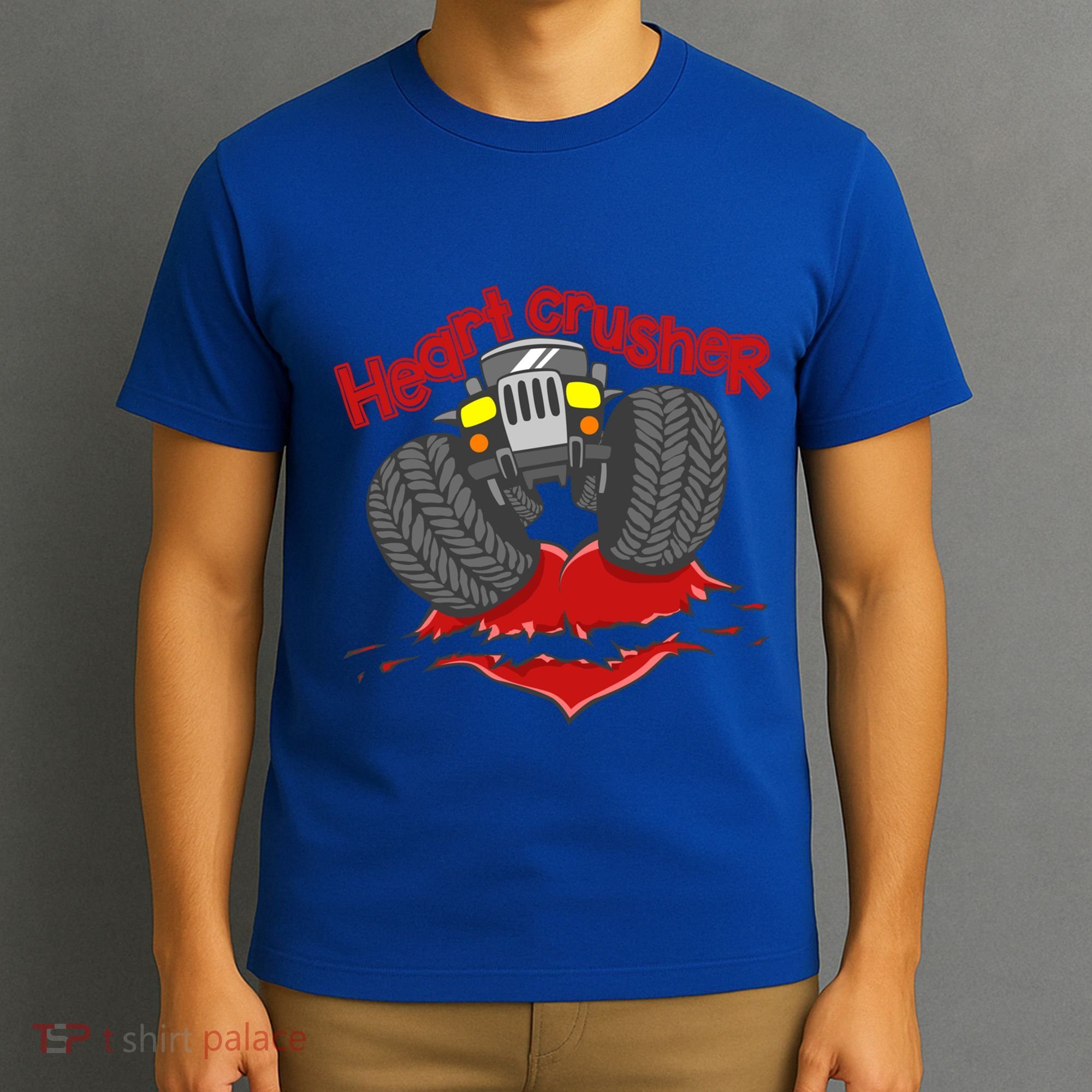 Cute Heart Crusher 4x4 Offgreat Giftroad Truck 4wd Gift T-Shirt