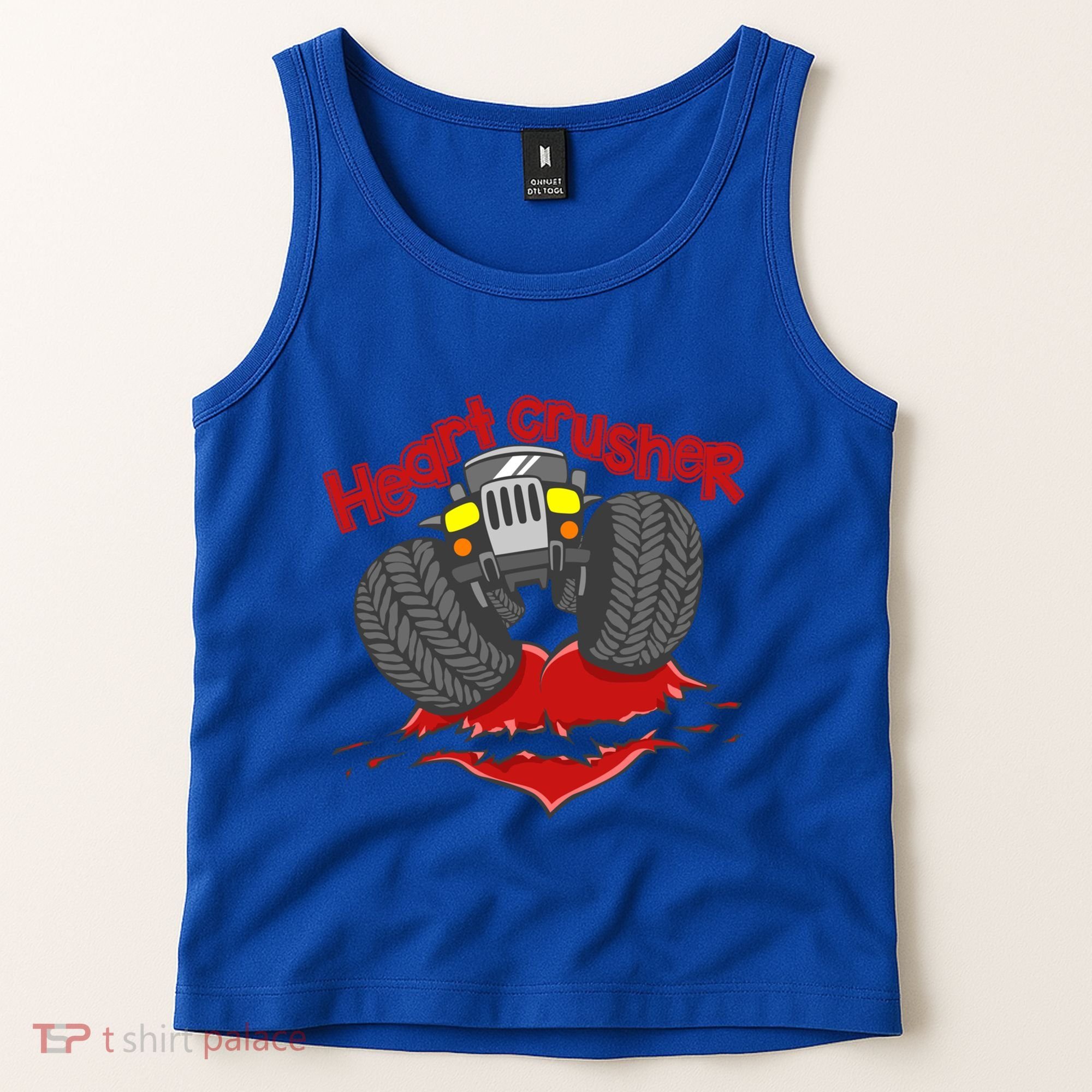 Cute Heart Crusher 4x4 Offgreat Giftroad Truck 4wd Gift Tank Top